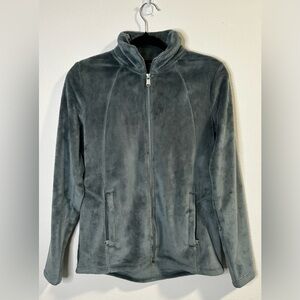Athleta Soft Fuzzy Zip Up Jacket Sweatshirt - Soft Teal - Size XS - Like New